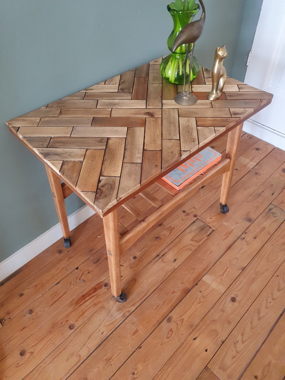 Image 1 of Vintage Trolley Bar Cart In Elegant Danish Style!