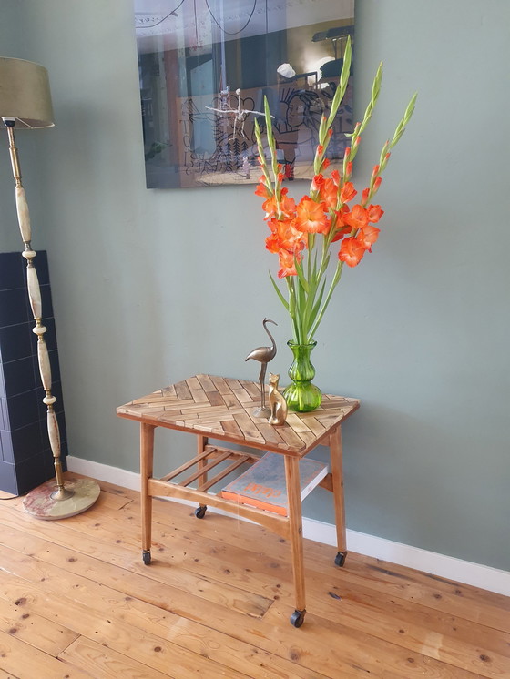 Image 1 of Vintage Trolley Bar Cart In Elegant Danish Style!