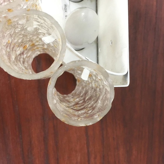 Image 1 of Vintage glass and metal wall lamp by Doria, Germany 1960