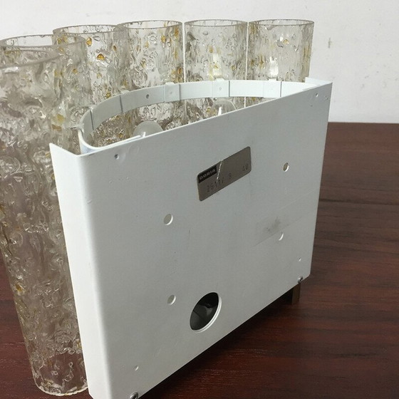 Image 1 of Vintage glass and metal wall lamp by Doria, Germany 1960