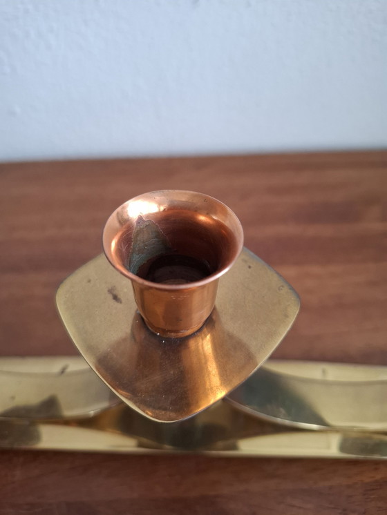 Image 1 of Candeliere vintage in ottone e rame