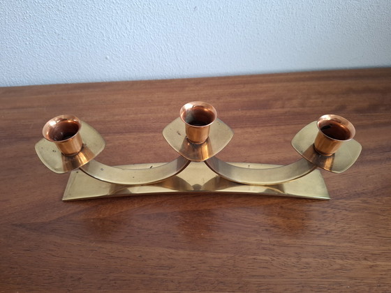 Image 1 of Candeliere vintage in ottone e rame