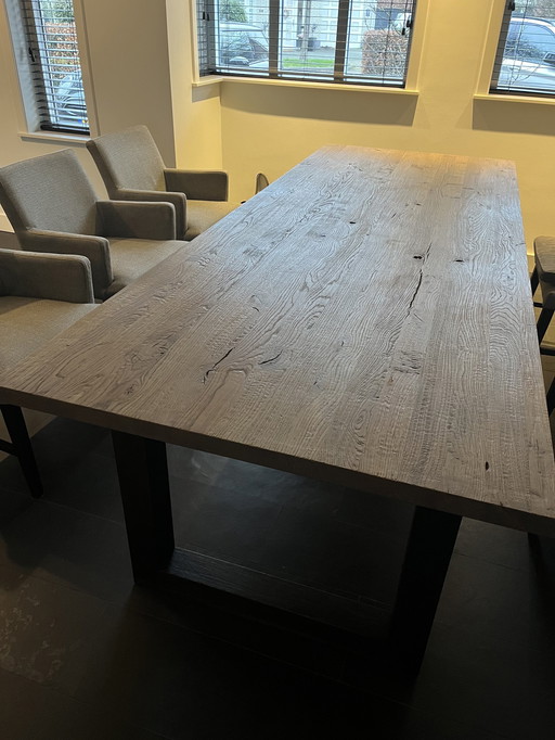 Dining Room Table Squareleg From Keyser And Co 2.60 Meters Long 1.00 Meters Wide 0.78 High