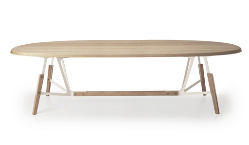 Oval oak table 280 cm design Alfredo Häberli for Quodes