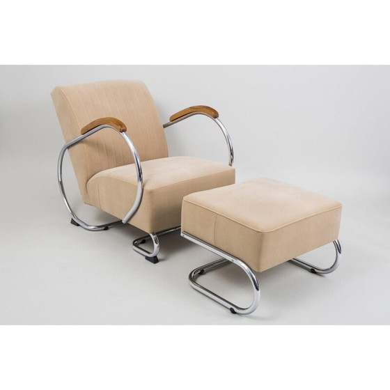 Image 1 of Set da soggiorno vintage in acciaio cromato di Kovona, Cecoslovacchia, 1960