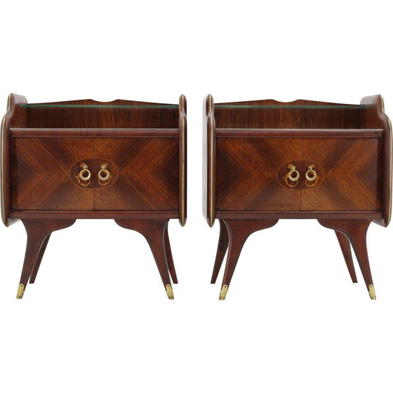 Image 1 of Pair of vintage night stands, Italy 1950s