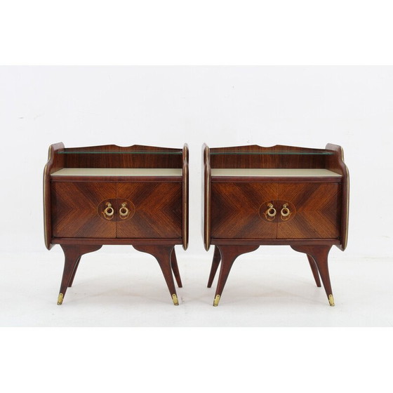 Image 1 of Pair of vintage night stands, Italy 1950s