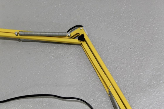 Image 1 of Lampe de bureau jaune vintage, lampe d'architecte - LEDU, 1970