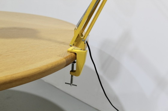 Image 1 of Lampe de bureau jaune vintage, lampe d'architecte - LEDU, 1970