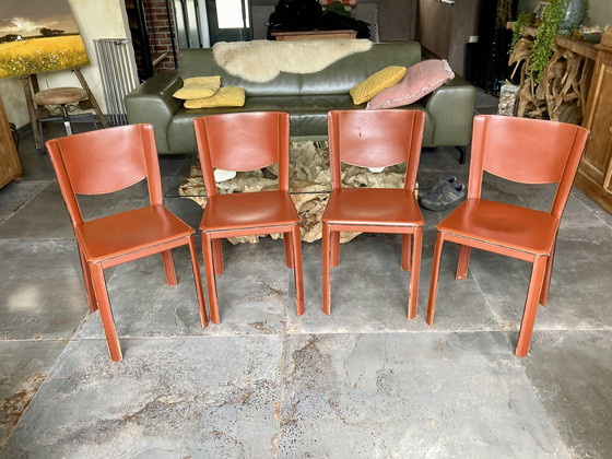 Image 1 of 4x designer chairs Enrico Pellizzoni model Alex