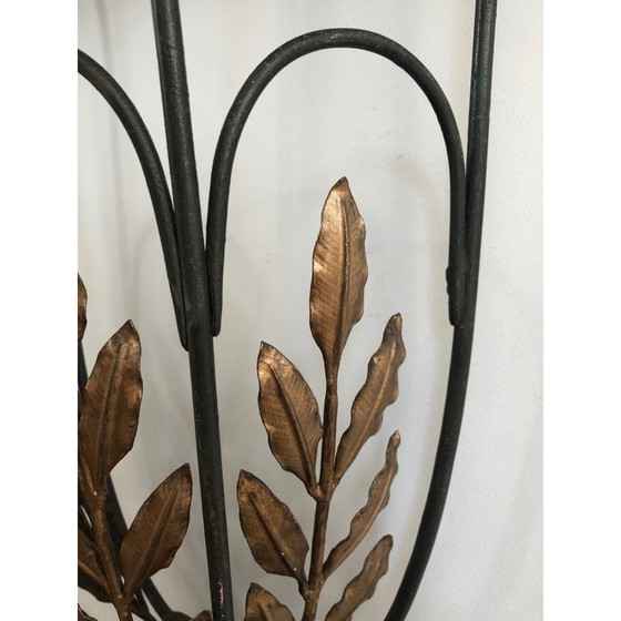 Image 1 of Vintage wrought-iron console with marble top, 1940