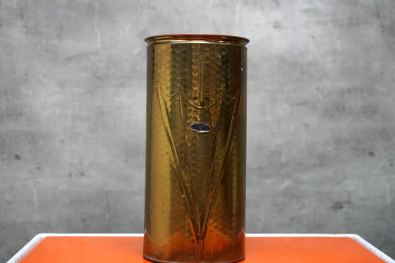 Image 1 of Gold-plated Regency umbrella stand, Germany, 1970s