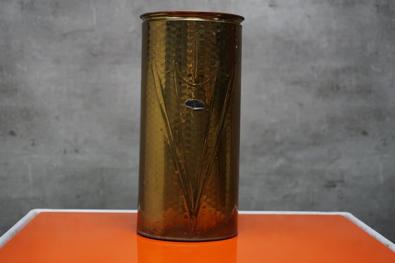 Image 1 of Gold-plated Regency umbrella stand, Germany, 1970s