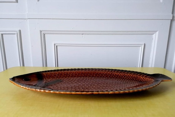 Image 1 of Large Ceramic Fish Dish Sarreguemines