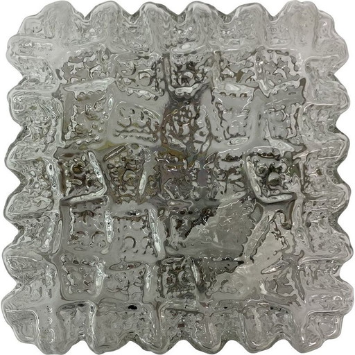 Mid-century glass ceiling lamp , 1970s