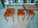 3x Tavolini laterali antichi Queen Anne (set)
