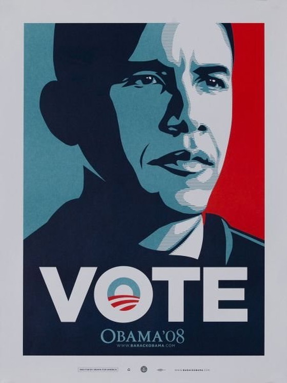 Image 1 of Shepard Fairey (Obey) - Vote - Obama Campaign 2008