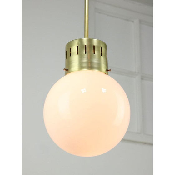 Image 1 of Mid-century opaline pendant lamp