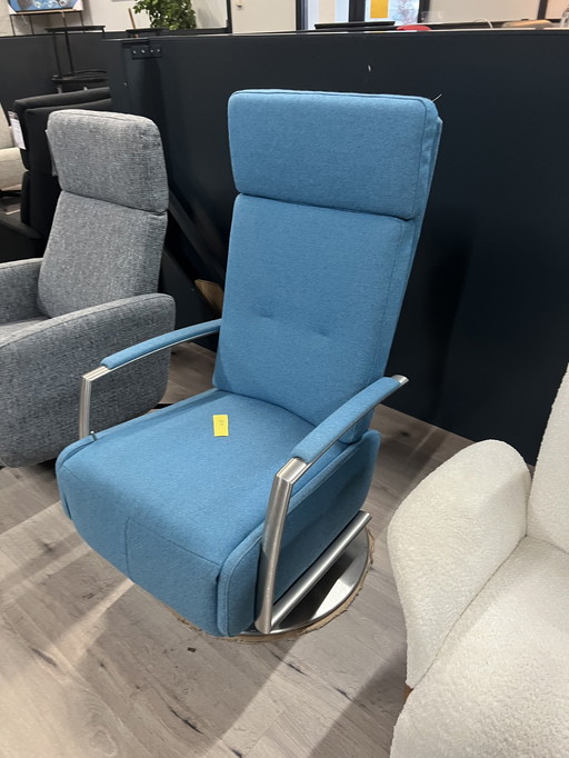 Luxury Modern Blue Swivel Chair