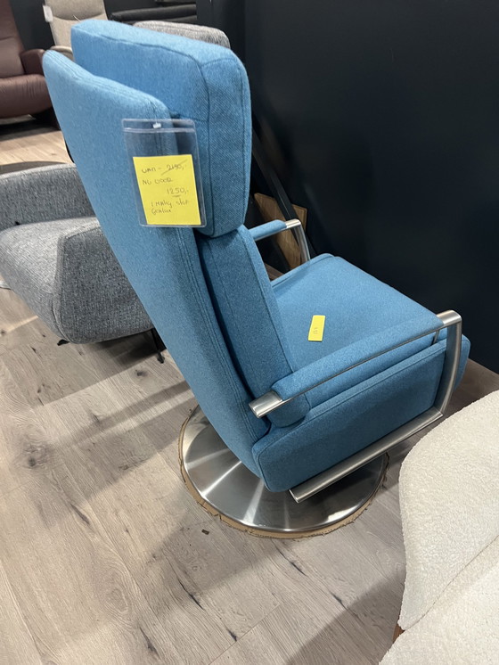 Image 1 of Luxury Modern Blue Swivel Chair