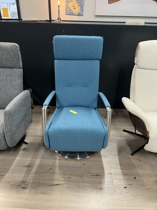 Luxury Modern Blue Swivel Chair