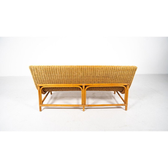 Image 1 of Vintage wicker bench, Italy 1970