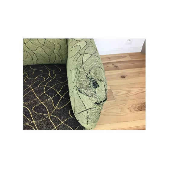 Image 1 of Sedia a uovo vintage in legno e ottone, 1950