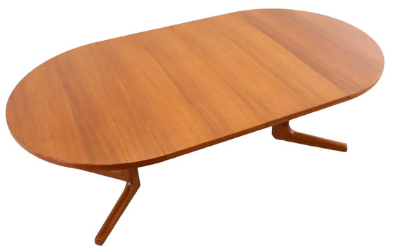 Image 1 of AM mobler 2 tables rondes à rallonge 'Gislinge' vintage