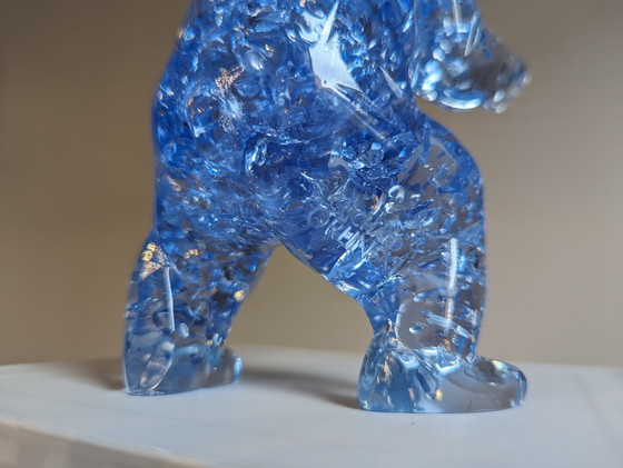 Image 1 of Richard Orlinski Bear Bubble Blue