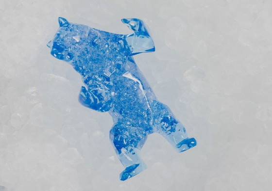 Image 1 of Richard Orlinski Bear Bubble Blue