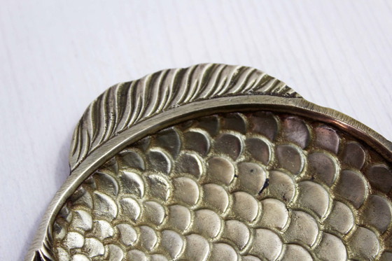 Image 1 of Vassoio tascabile vintage in ottone a forma di pesce