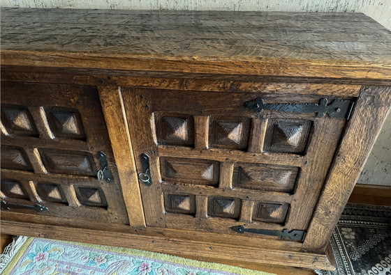 Image 1 of Brutalist Oak Cabinet (Sideboard)