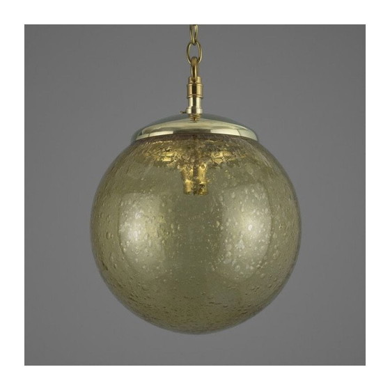 Image 1 of Lampada a sospensione vintage in vetro a bolle, 1970