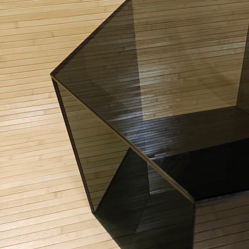 Hexagon Side Table - Low - Black Transparent - Fést Amsterdam