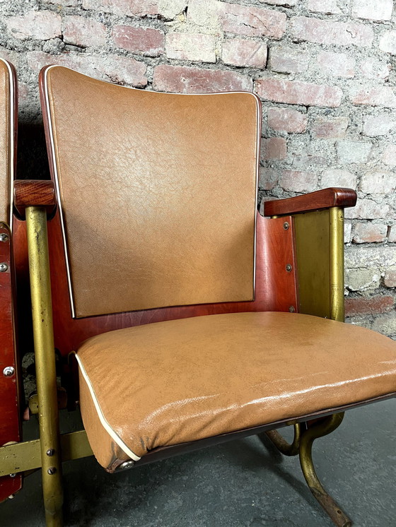 Image 1 of Belgian Art Deco cinema chairs from Fibrocit