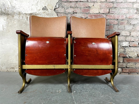 Image 1 of Belgian Art Deco cinema chairs from Fibrocit