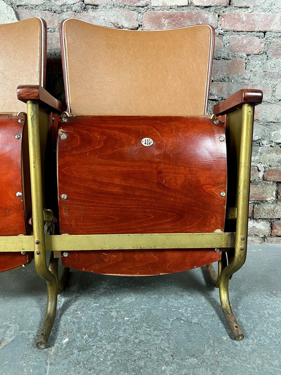 Image 1 of Belgian Art Deco cinema chairs from Fibrocit