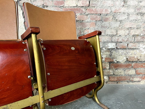 Image 1 of Belgian Art Deco cinema chairs from Fibrocit