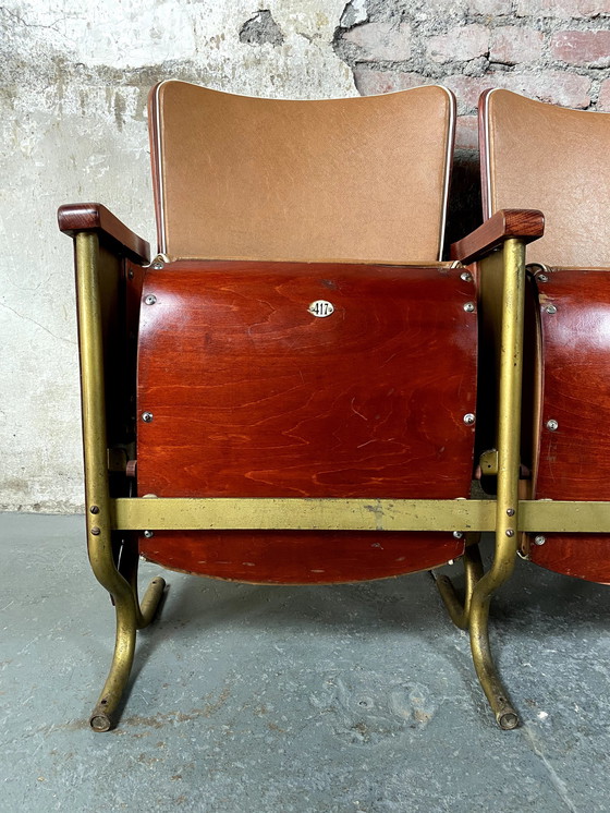 Image 1 of Belgian Art Deco cinema chairs from Fibrocit