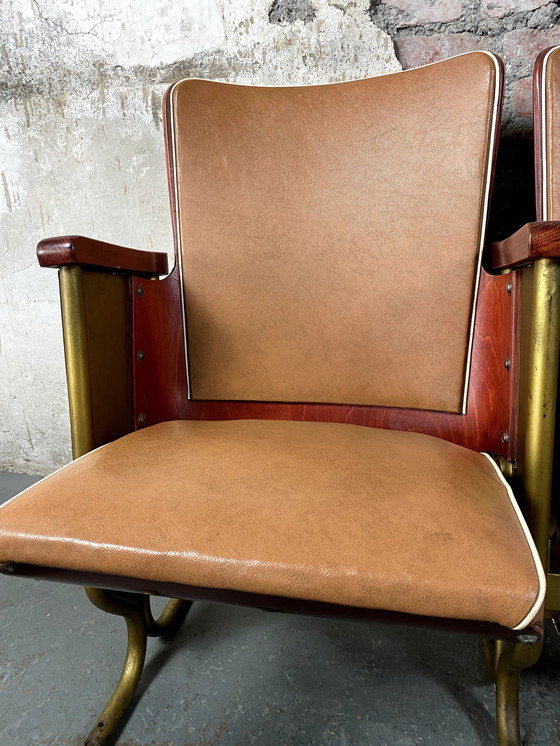 Image 1 of Belgian Art Deco cinema chairs from Fibrocit