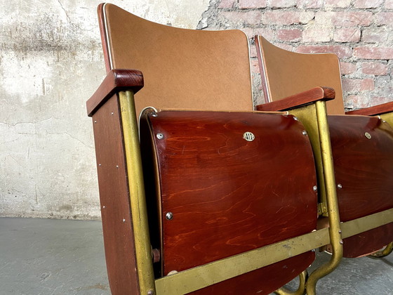 Image 1 of Belgian Art Deco cinema chairs from Fibrocit