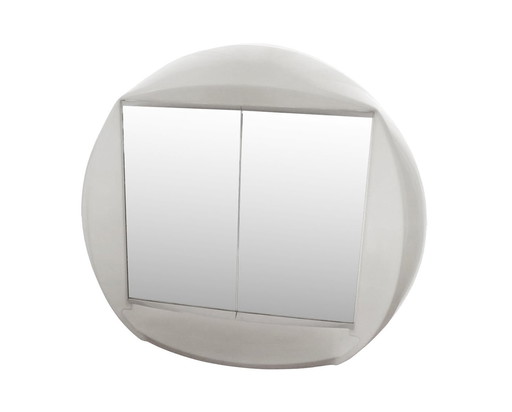 Space Age Mirror - Vintage Bathroom Cabinet - Allibert - 1970