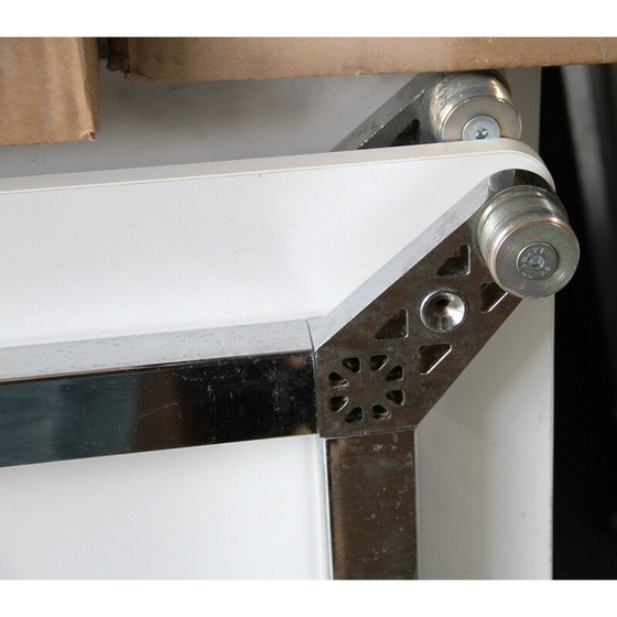 Image 1 of Vintage Plano dining room tables in wood and chrome metal for Fritz Hansen