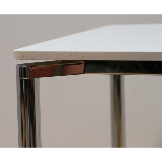 Image 1 of Vintage Plano dining room tables in wood and chrome metal for Fritz Hansen
