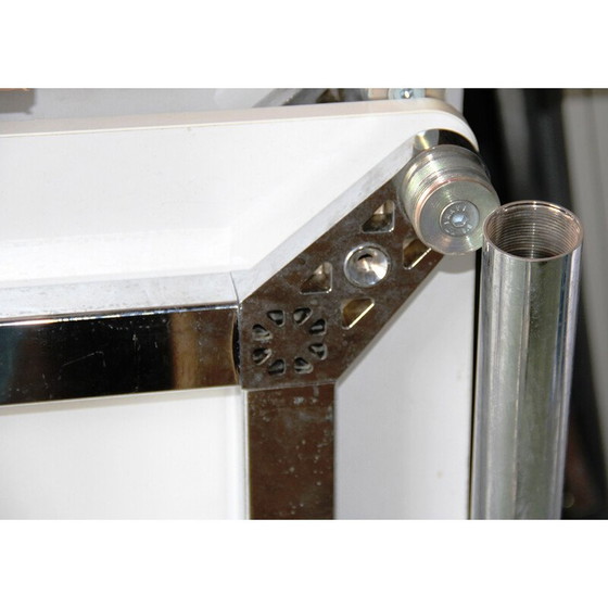Image 1 of Vintage Plano dining room tables in wood and chrome metal for Fritz Hansen