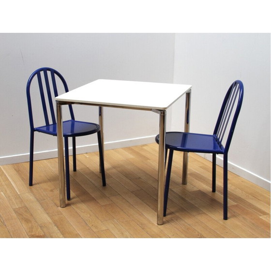 Image 1 of Vintage Plano dining room tables in wood and chrome metal for Fritz Hansen