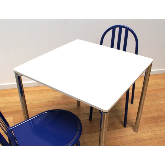 Image 1 of Vintage Plano dining room tables in wood and chrome metal for Fritz Hansen