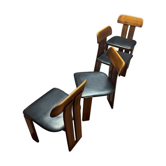 Image 1 of Set of 4 vintage Sapporo dining chairs by Mario Marenco for Mobilgirgi, 1970s