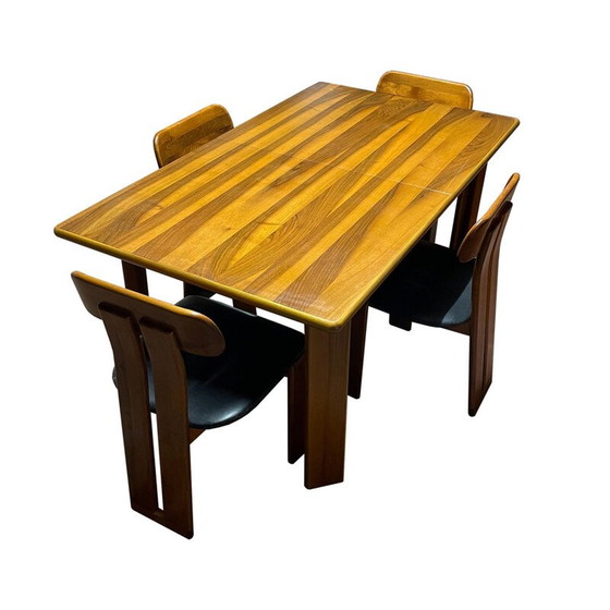 Image 1 of Set of 4 vintage Sapporo dining chairs by Mario Marenco for Mobilgirgi, 1970s
