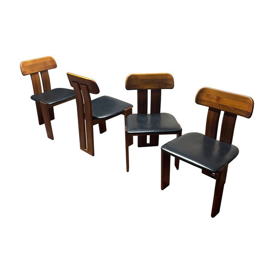 Image 1 of Set of 4 vintage Sapporo dining chairs by Mario Marenco for Mobilgirgi, 1970s